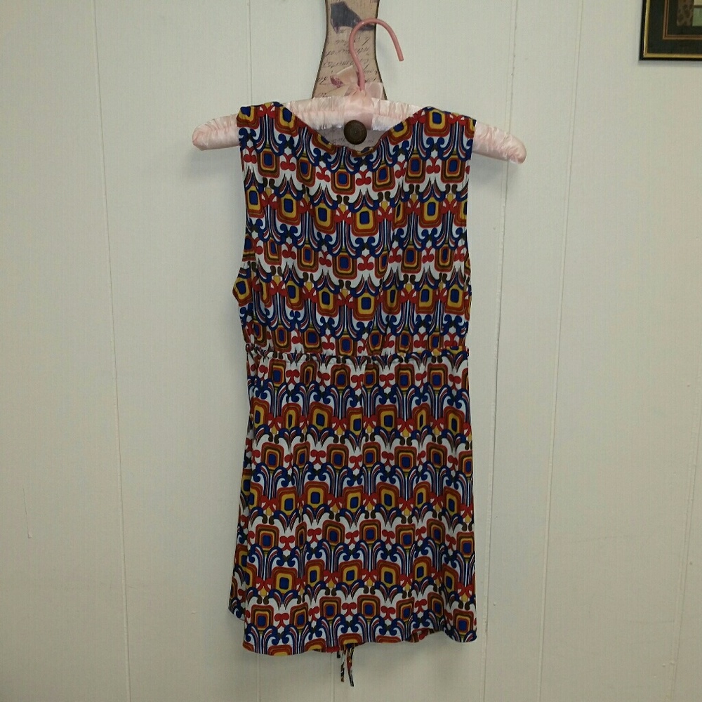 Designer Sele' Multi-color summer top, Sz M - Picture 6 of 8